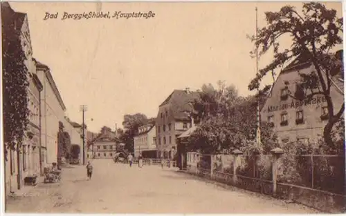 14805 AK Bad Berggießhübel Hauptstraße um 1920