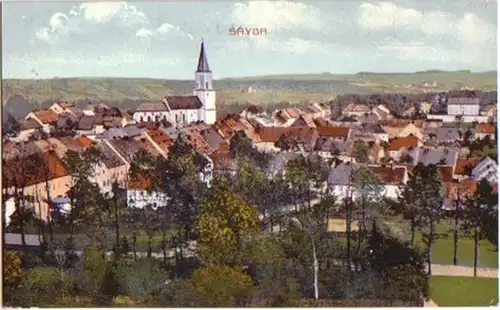 14797 AK Sayda Stadtansicht um 1920