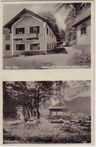 14783 Ak Bad Tölz Gasthof "Einbachmühle" 1933