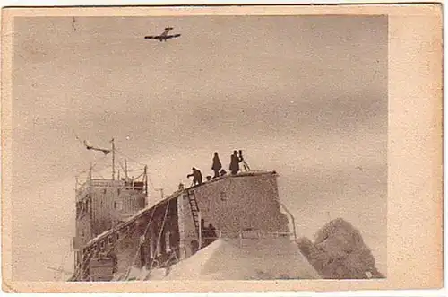 14780 Ak Zugspitze mit Passagierflugzeug um 1940