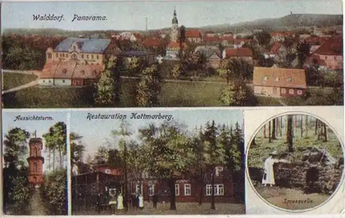 14771 AK Walddorf Panorama Aussichtsturm 1918