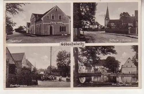 14754 Mehrbild Ak Göbschelwitz Gasthof, Dorfstraße u.a. um 1920