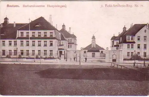 14746 AK Bautzen Barbarakaserne entrée principale 1918