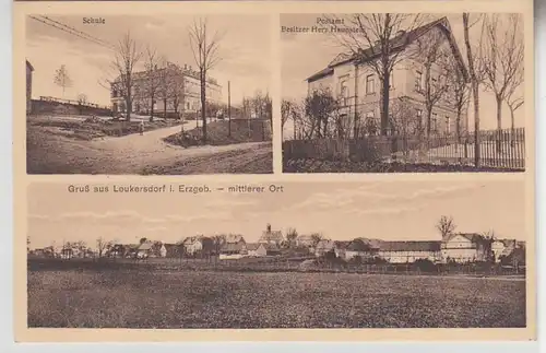 14733 Multi-image Ak Salut de Leukersdorf dans les monts Métallifères vers 1910