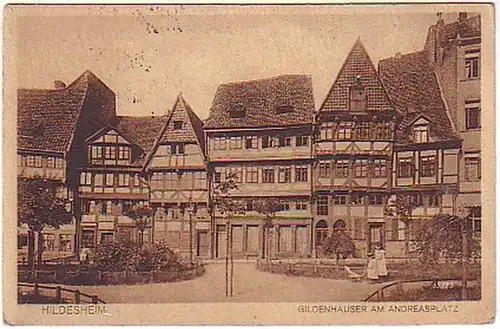 14730 Ak Hildesheim Gildenhause am Andreasplatz 1918