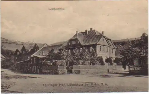 14723 Ak Löbschütz chez Kahla Thuringer Hof vers 1910
