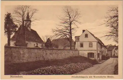 14714 AK Mutzschen Friedhofskapelle um 1920