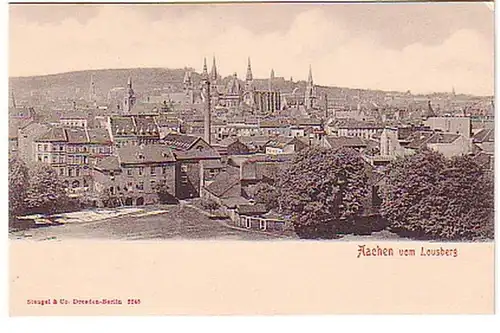14712 Ak Aachen du Lousberg Vue totale vers 1900