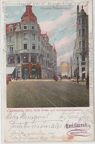 14686 Ak Chemnitz Hotel Ville de Gotha et restaurant automatique 1910