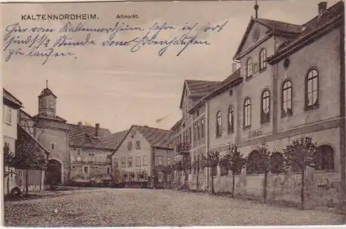 14647 Ak Kaltennordheim Altmarkt mit Rathaus 1917
