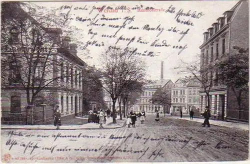 14644 AK Werdau in Sachsen Bahnhofstraße vers 1920