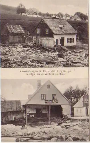 14645 AK Verwüstungen in Carlsfeld Erzgebirge um 1930