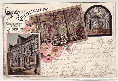 14639 Ak Lithographie Gruss de Quedlinburg 1897