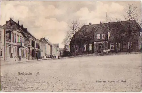 14616 Ak Neukloster Büttower Strasse avec marché 1906