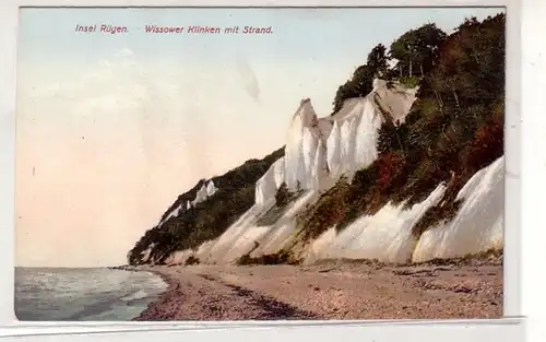 14610 Ak île de Rügen Wissower clinken avec plage 1910