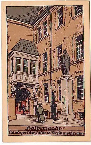 14563 Ak Halberstadt tribunal de district et monument autour de 1920