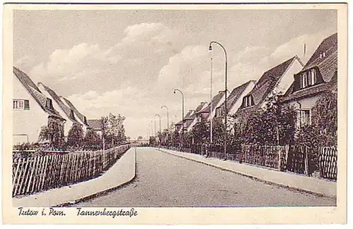14553 Ak Tutow dans Pommern Tannenbergstraße vers 1920