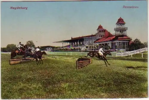 14530 Ak Magdeburg Rennwiesen vers 1920