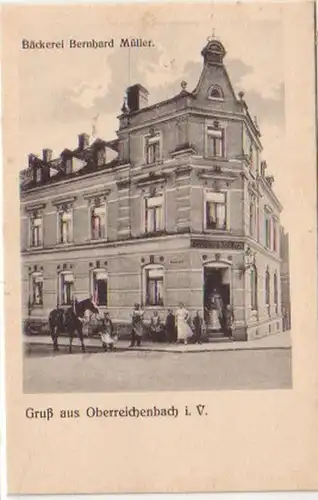 14510 Ak Oberreichenbach i.V. Bäckerei Müller um 1910