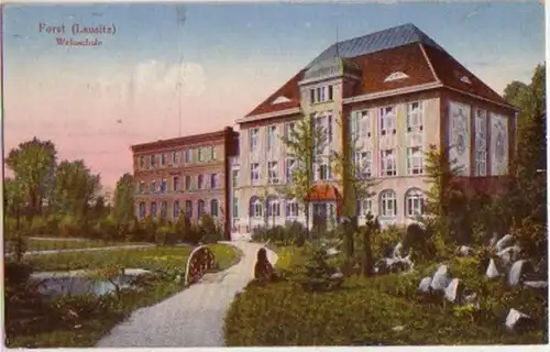 14500 Ak Forst (Lausitz) Ecole de tissage 1925