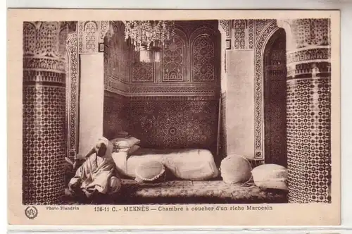 14496 Ak d'un légionnaire étranger allemand du Maroc Mekne Vue locale 1927