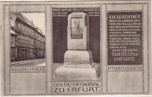 14494 Multi-image Ak Monument d'or à Erfurt 1908