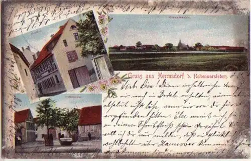 14447 Ak Gruß aus Hermsdorf bei Hohenwarsleben 1910