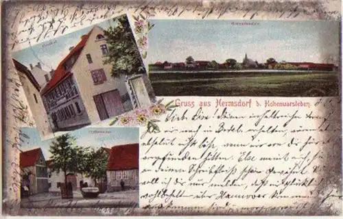 14447 Ak Salutation de Hermsdorf près Hohenwarsleben 1910