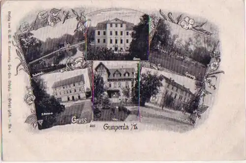14444 Mehrbild Ak Gruß aus Gumperda in Thür. um 1900
