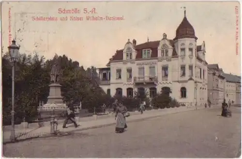 14436 Ak Schmölln S.-A. Schillerplatz vers 1910