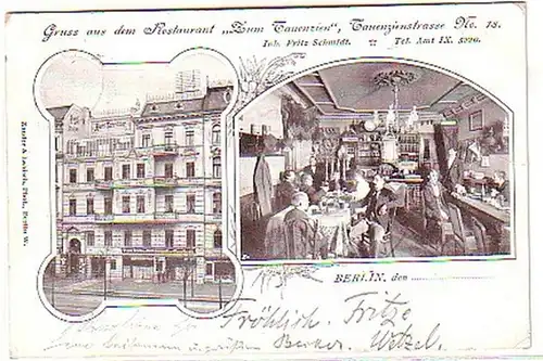 14430 Ak Salutation de Berlin Restaurant Tauenzien 1900