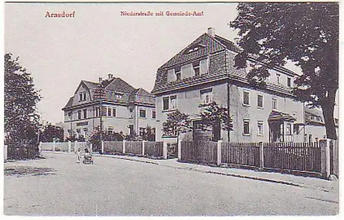 14428 Ak Arnsdorf Niederstraße avec administration municipale vers 1920