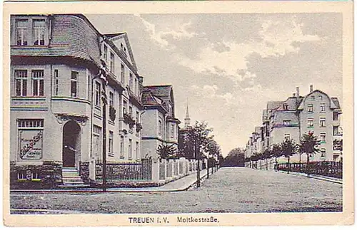 14422 Ak Treuen im Vogtl. Moltkestrasse um 1910