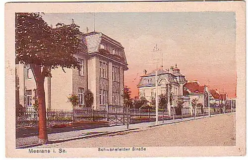 14421 Ak Meerane in Sa. Schwanefelder Strasse um 1920