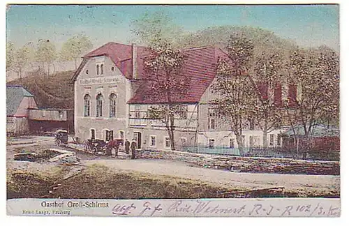 14417 Feldpost Ak Gasthof Groß Schirma 1918