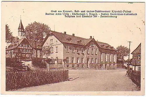 14402 Ak Gruß aus Klaffenbach im Erzgeb. Gasthof 1929