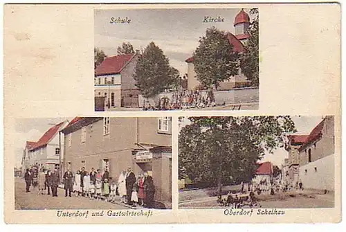 14389 Multi-image Ak Teuchern Auberge etc. vers 1920