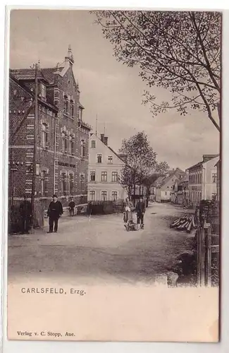 14365 Ak Carlsfeld im Erzgebirge kaiserliches Postamt 1909
