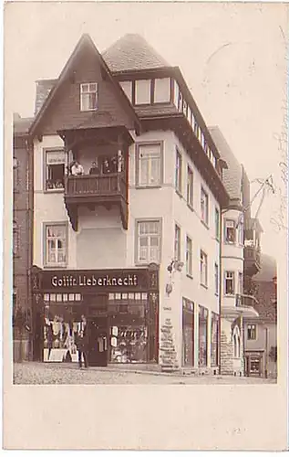 14363 Foto Ak Leutenberg Geschäftshaus 1909