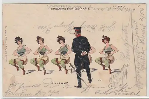 14350 Militär Ak Traumbilder eines Leutnants 1900