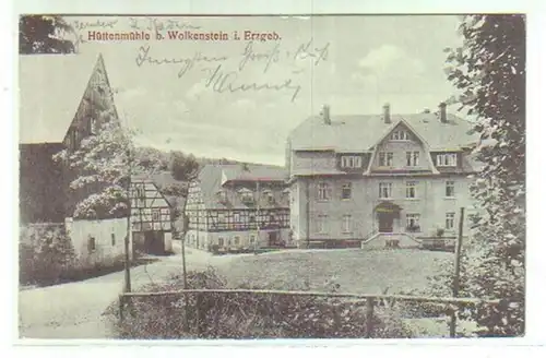 14324 Ak Hüttenmühle b. Wolkenstein i. Erzgebirge 1923