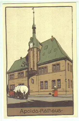 14323 Künstler-Ak Apolda Rathaus um 1930