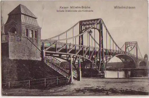 14320 Ak Wilhelmshaven Pont Kaiser-Wilhem 1911