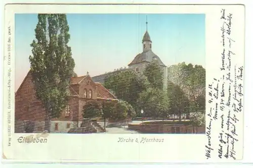 14312 Ak Eilsleben Kirche & Pfarrhaus 1912