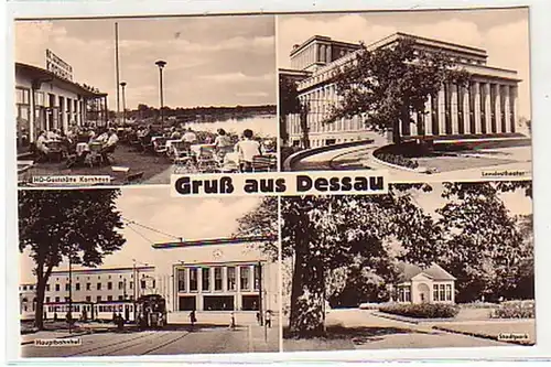 14308 Multi-image Salutation de la gare de Dessau, etc. 1962