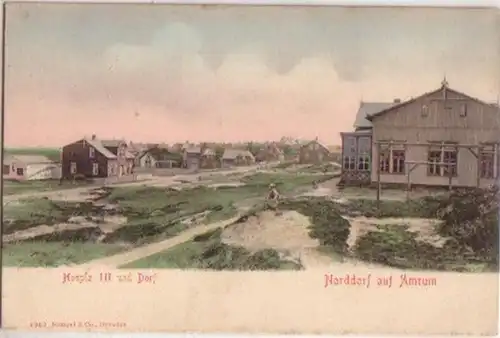 14306 Ak Norddorf auf Amrum Hospiz und Dorf um 1900