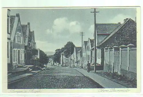 14303 Ak Bergen sur Rügen route supérieure du barrage vers 1930