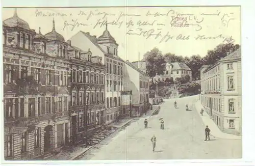 14296 Ak Treuen im Vogtland Postplatz 1908
