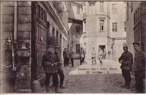 14289 Feldpost Ak Werdau Kaserne der 105. 1916