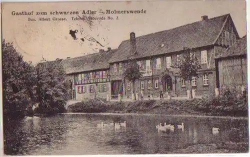 14270 Ak Molmerswende Gasthof zum schwarzen Adler 1925